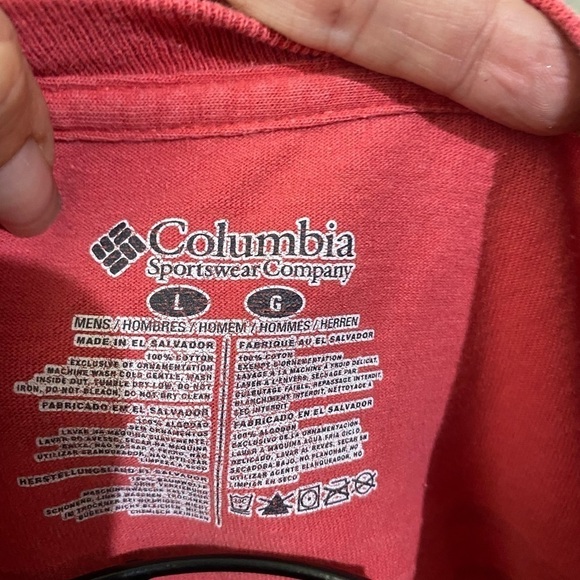 Columbia PFG size large coral casual shirt sleeve tee unisex - Picture 5 of 5